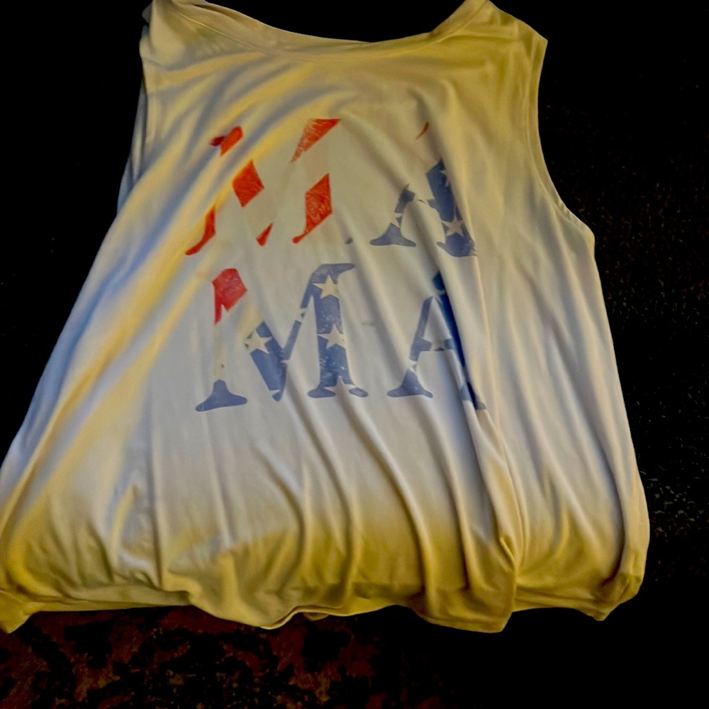 Large white mama maternity tank